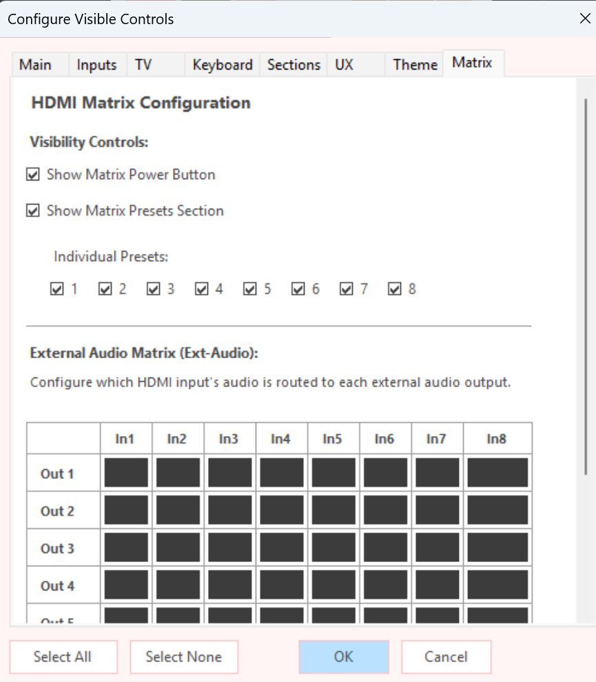 Matrix Configuration