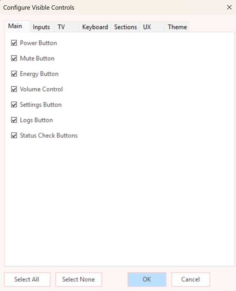 Main Settings