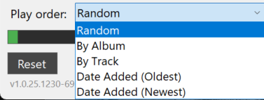 TrueShuffle Play Order Options