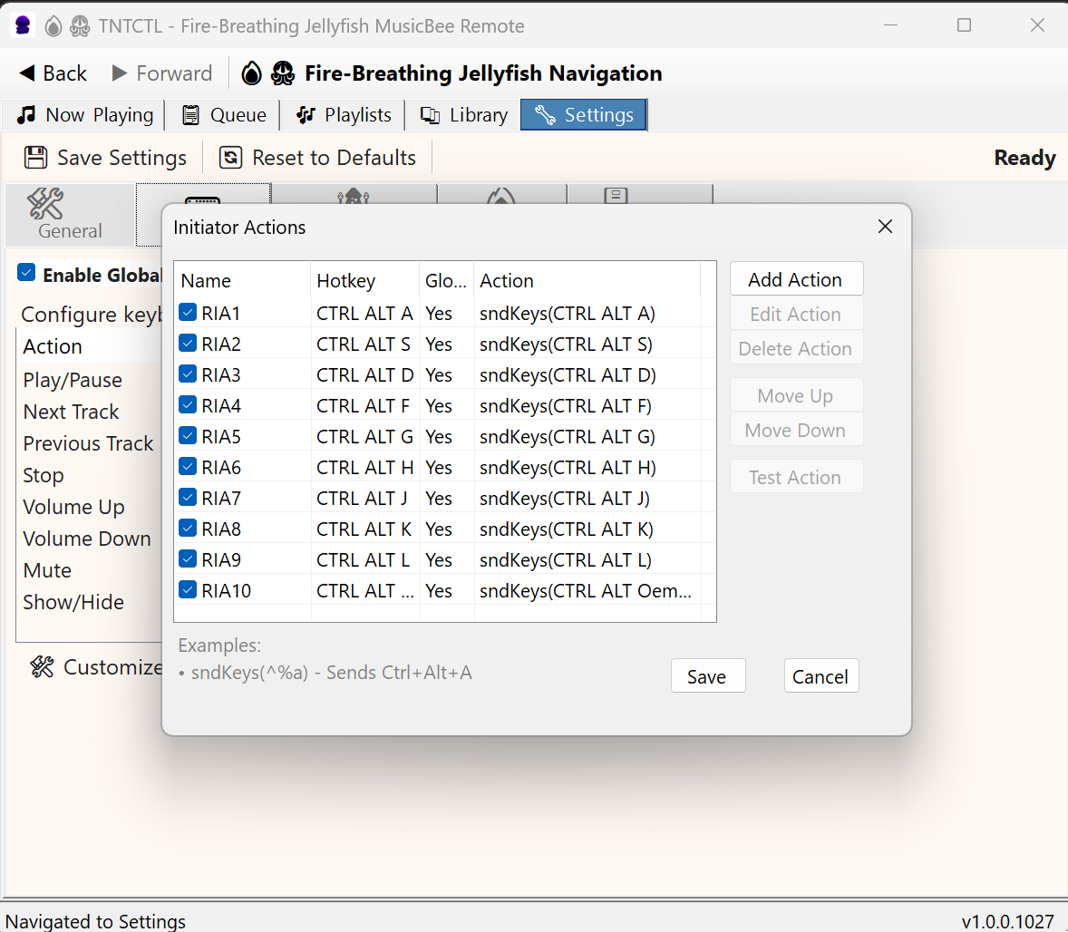 Initiator Actions Manager