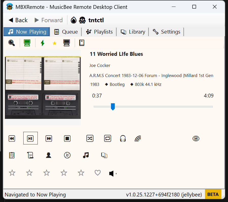 MBXRemote Now Playing