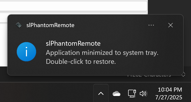 Minimize to System Tray