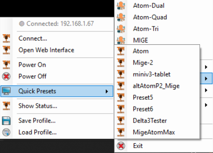 TMRemote Matrix Presets